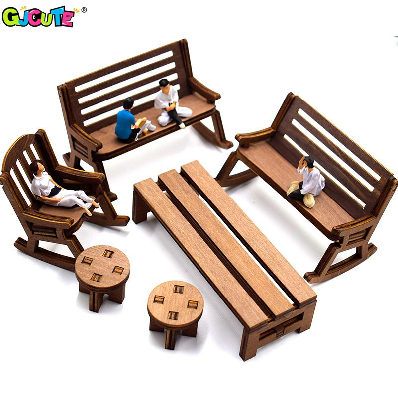 Woodworking Room - 1:12 Dollhouse Mini Park Table Chair