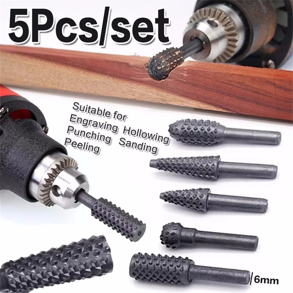 Woodworking Files And Rasps - 5PCS Rotary Craft File Rotary Rasp