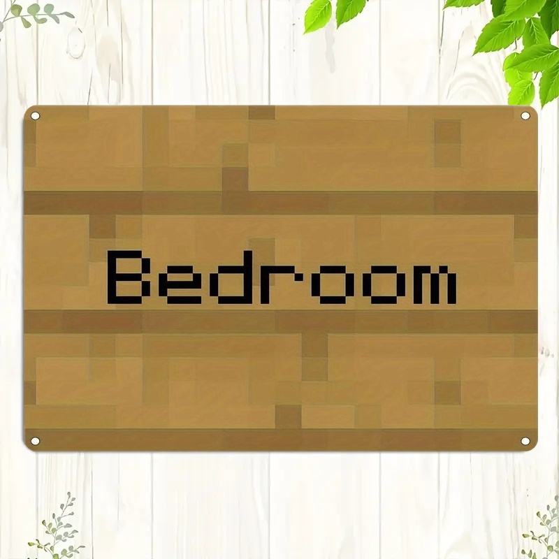 Woodworking Room - Insegna Vintage Pixel Art per Camera