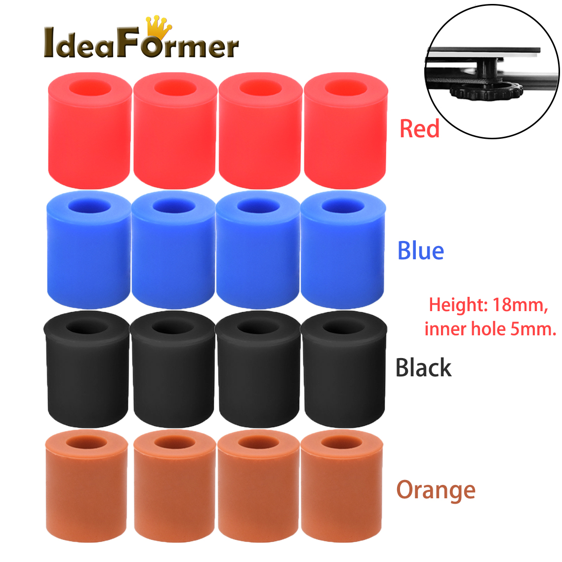 Creality Printer K1 - IdeaFormer 4 pezzi in silicone ad
