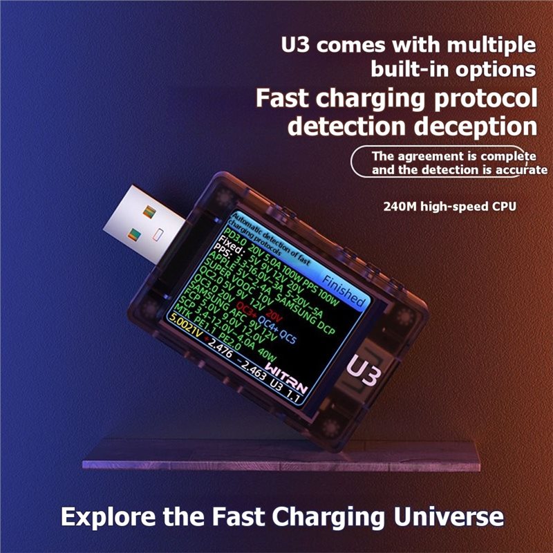 Tester USB AB41 U3 3.1 PD Deco - Woodworking Qc recensione e prezzo