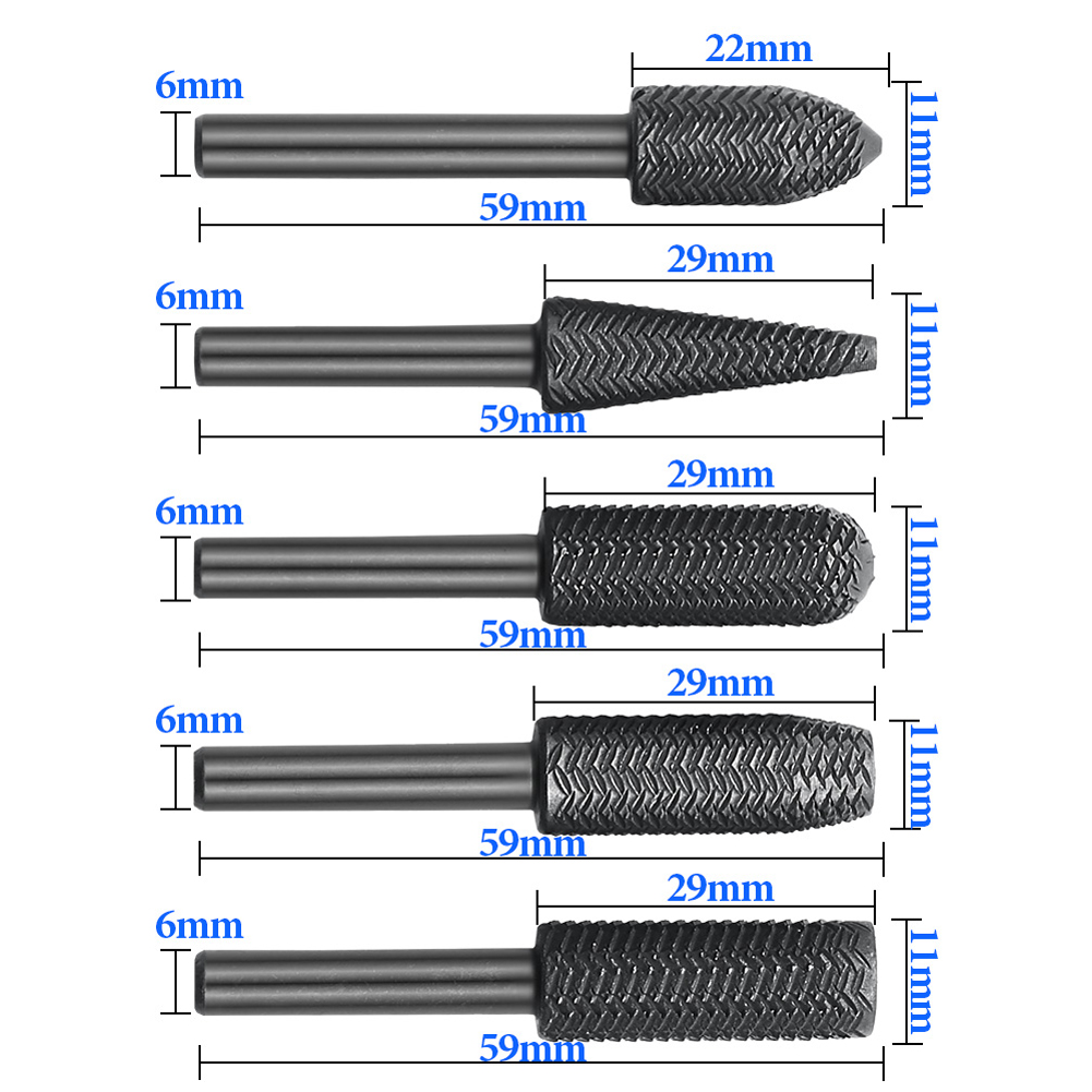 Set di 5 raspe rotanti a doppi - Woodworking Files And Rasps recensione e prezzo
